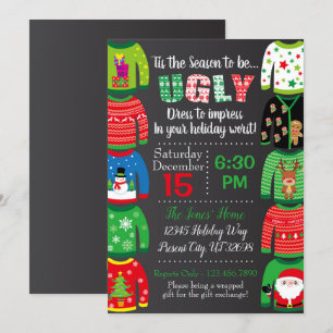 Ugly Sweater Party Invitation - Christmas Party