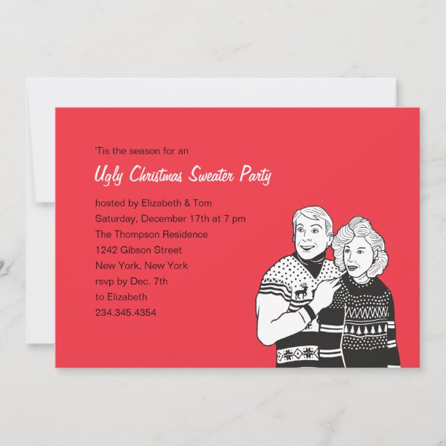 Ugly Sweater Party Invitations (Front)