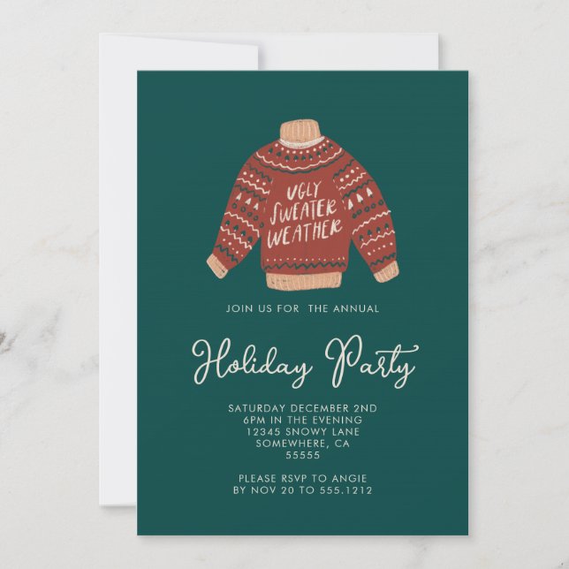 UGLY SWEATER PARTY INVITE (Front)