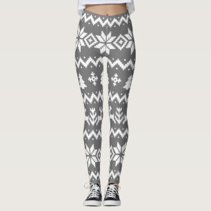 Ugly sweater pattern Christmas  Leggings