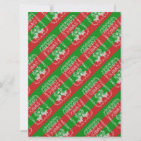 Ugly sweater pattern jingle bells Merry Xmas yarn