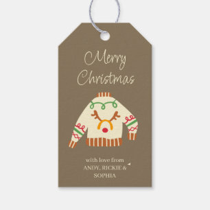 Ugly Sweater Personalized Christmas Gift Tags