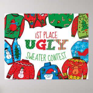 Ugly Sweater Poster, Photo Prop Poster