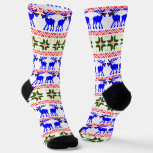 Ugly Sweater Reindeer Christmas Socks