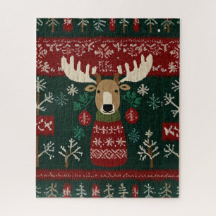 Ugly sweater reindeer jigsaw puzzle