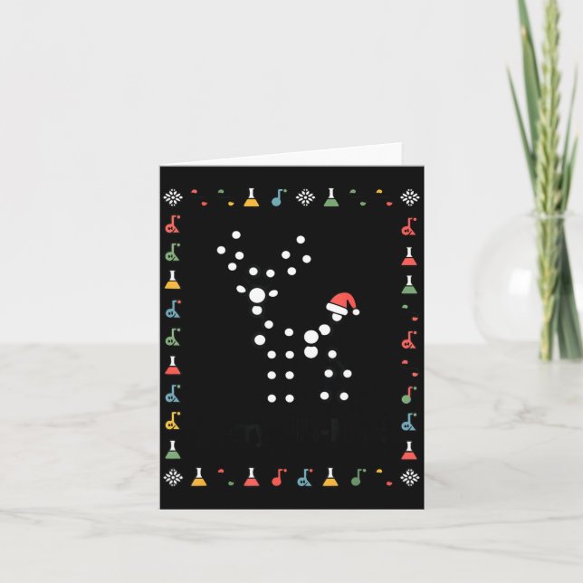 Ugly Sweater Science Christmas Chemistry Teacher M Card (Front)