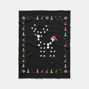 Ugly Sweater Science Christmas Chemistry Teacher M Fleece Blanket
