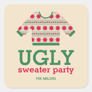 Ugly Sweater Square Sticker