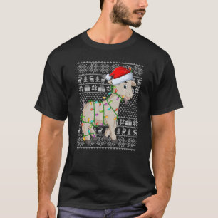 Ugly Sweater Style Xmas Lights Santa Goat Christma