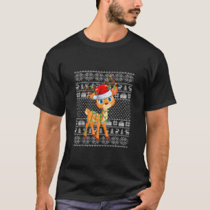 Ugly Sweater Style Xmas Lights Santa Reindeer Chri