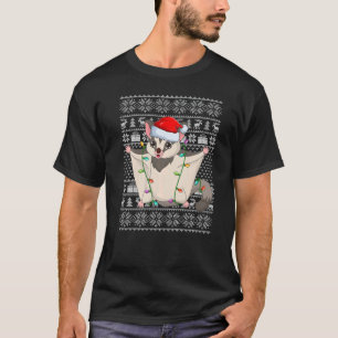 Ugly Sweater Style Xmas Lights Santa Sugar Glider