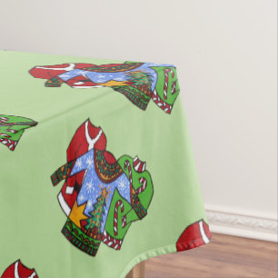 ugly sweater tablecloth