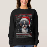 Ugly Sweater X-mas Santa Japanese Chin Dog Christm<br><div class="desc">Ugly Sweater X-mas Santa Japanese Chin Dog Christmas</div>