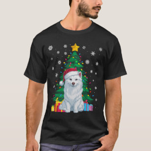 Ugly Sweater Xmas Tree Lights American Eskimo Dog