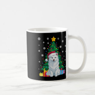 Ugly Sweater Xmas Tree Lights American Eskimo Dog  Coffee Mug
