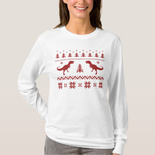 Ugly T-Rex Dinosaur Christmas Sweater