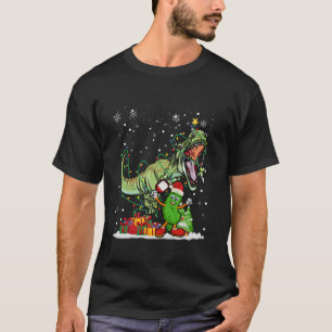 Ugly T rex Santa Hat Gifts Xmas Funny Pickleball C T-Shirt
