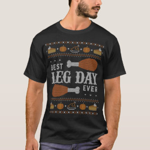 Ugly Thanksgiving Sweater Funny Best Leg Day