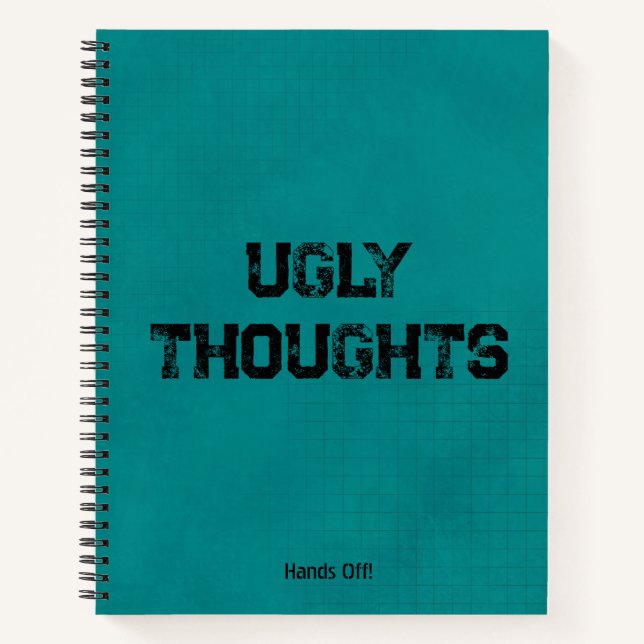 Ugly Thoughts Grunge Self-Care Journal (Front)
