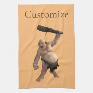 Ugly Troll Thunder_Cove Kitchen Towel
