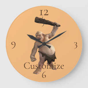 Ugly Troll Thunder_Cove Large Clock
