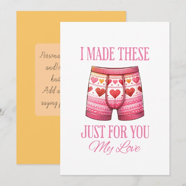 Ugly Underwear Valentines  Holiday Card (Front/Back)