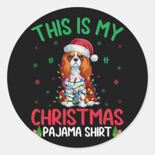 Ugly Xmas Cavalier King Charles Spaniel Dog Christ Classic Round Sticker