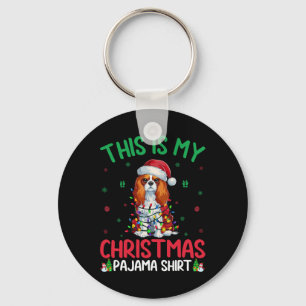 Ugly Xmas Cavalier King Charles Spaniel Dog Christ Keychain