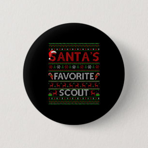 Ugly Xmas Lighting Santas Favourite Scout Christma 2 Inch Round Button