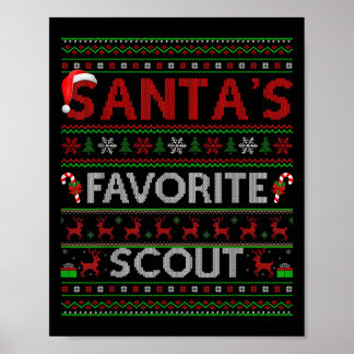 Ugly Xmas Lighting Santas Favourite Scout Christma Poster