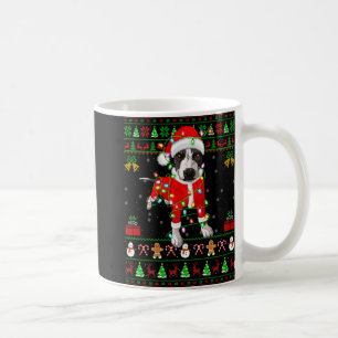 Ugly Xmas Lights Santa Tbull Dog Christmas  Coffee Mug