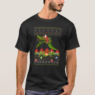 Ugly Xmas Santa Riding Pterodactyl Dinosaur Bird C T-Shirt