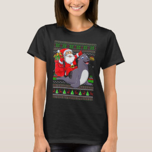Ugly Xmas Santa Riding Seals Christmas T-Shirt