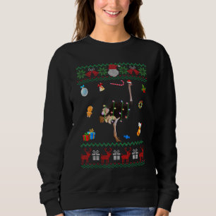 Ugly Xmas Sweater Animals Lights Christmas Ostrich