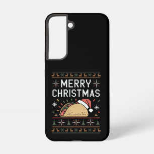 Ugly Xmas Sweater Lights Santa Taco Christmas Samsung Galaxy Case