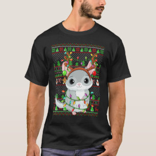 Ugly Xmas Sweater Style Lighting Chinchilla Christ