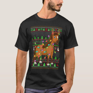 Ugly Xmas Sweater Style Lighting Horse Christmas