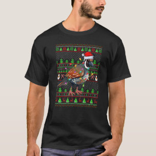 Ugly Xmas Sweater Style Lighting Quail Bird Christ