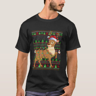 Ugly Xmas Sweater Style Lighting Reindeer Christma