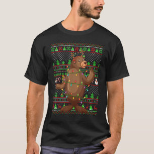 Ugly Xmas Sweater Style Lighting Sea Lion Christma