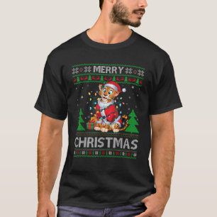 Ugly Xmas Sweater Style Lights Santa Cheetah Chris