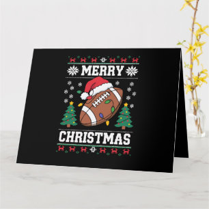 Ugly Xmas Sweater Style Santa American Football  Card