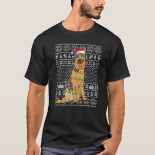 Ugly Xmas Sweater Style Santa Belgian Malinois Dog