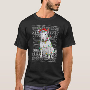 Ugly Xmas Sweater Style Santa Bull Terrier Dog Chr