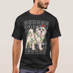 Ugly Xmas Sweater Style Santa Great Pyrenees Dog C