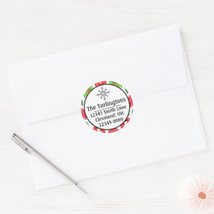 Ugly Xmas Sweaters Polar Bear Return Address Classic Round Sticker