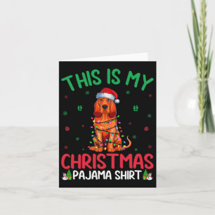 Ugly Xmas Tree Lights Santa Bloodhound Dog Christm Card