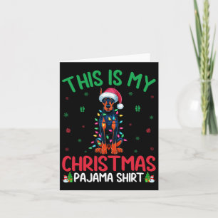 Ugly Xmas Tree Santa Doberman Pinscher Dog Christm Card