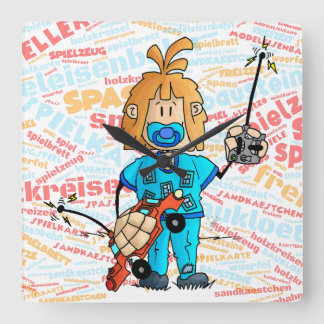 Ugo - toys / square wall clock