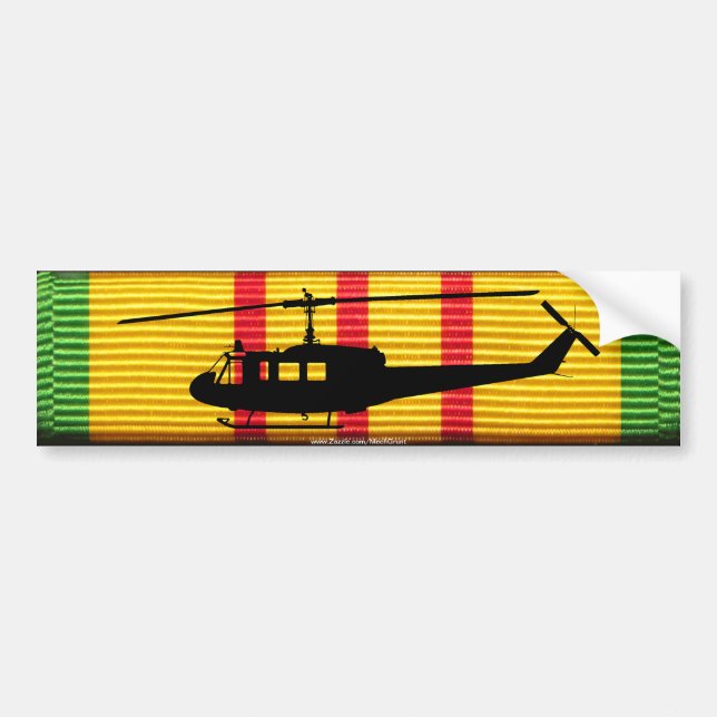UH-1 Huey VSM Ribbon Bumper Sticker (Front)